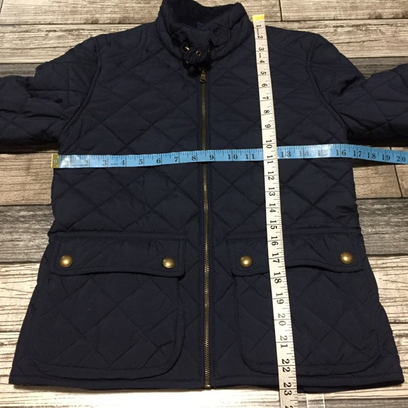 Polo Ralph Lauren Quilted Jacket Boy’s Size L 12-14 Navy Blue Full Zip Pockets - Picture 2 of 8